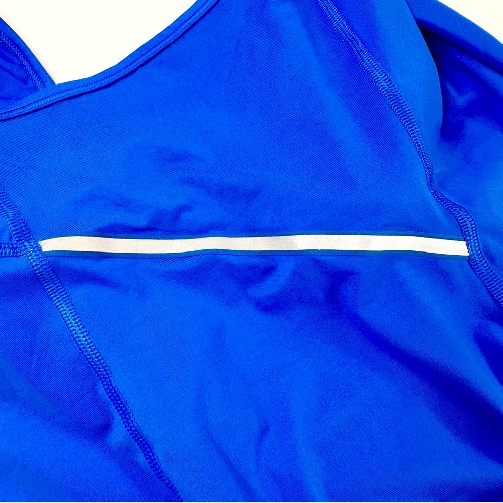 Athleta Luster High Neck Reflective Tank, Macaw Blue, XL - Picture 9 of 14